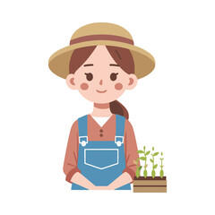 illustration design of a farmer