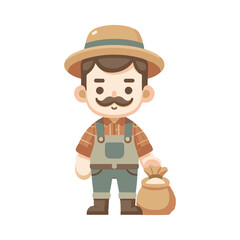 illustration design of a farmer