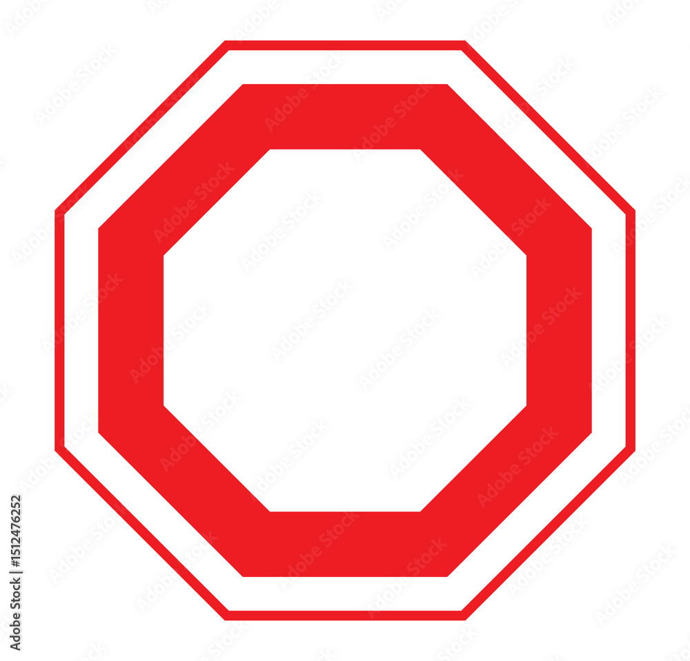 Poster geometric shapes set. octagon shape set collection. octagon shapes with outlines. 8 separated steps.