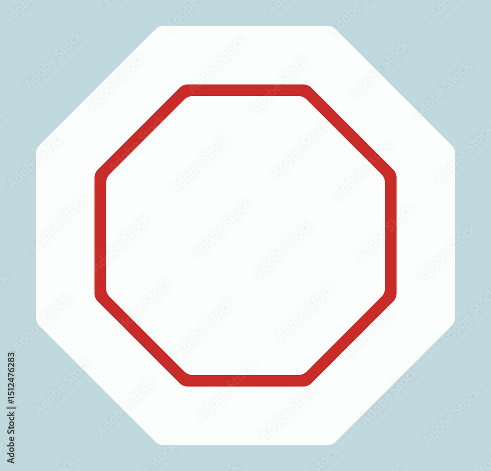 Poster geometric shapes set. octagon shape set collection. octagon shapes with outlines. 8 separated steps.
