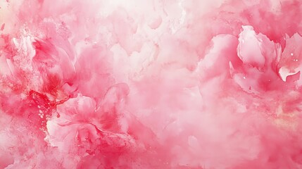 Fototapeta premium Soft pink flower frame background with gentle watercolor strokes, background, frame, pink, floral, watercolor