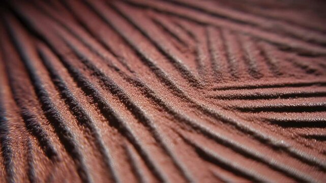 Dynamic light revealing intricate depths, angles, and fine lines of a 3d printed thermoresponsive wax mold, gradually shifting focus across textured surface