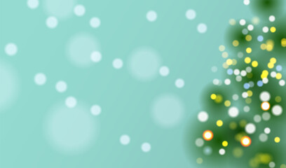 Blurred Christmas tree with glowing lights
