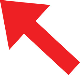 red arrow isolated on white