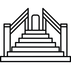 Heavenly stairway of success leading up to the sky, a conceptual design illustrating the way to achievement