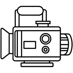 Digital photo camera icon vector illustration for web printing business technology