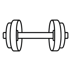Isolated dumbbell on white background for fitness and strength training