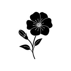 creative details Outline silhouette Single flax flower line art icon vector illustration