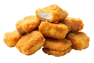 chicken nuggets isolated on white background