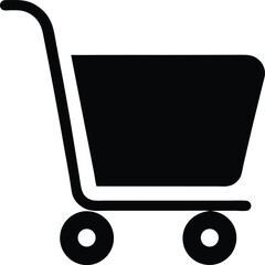 Shopping cart line art icon for apps and websites