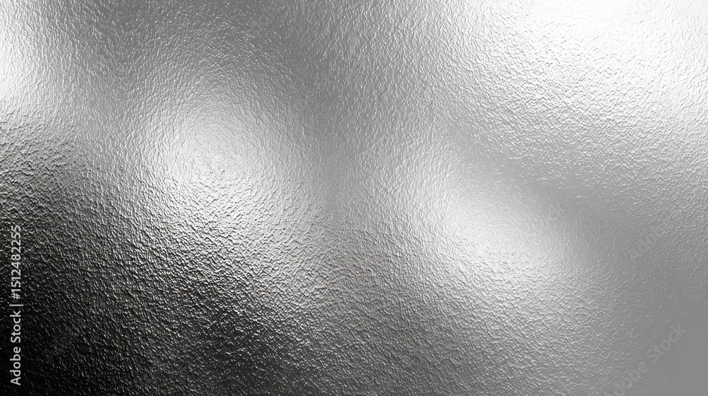 Poster A bright metallic silver gradient showcases a grainy texture that evokes an abstract atmosphere. Ideal for backgrounds or design projects, the shimmering surface adds a unique touch to visuals