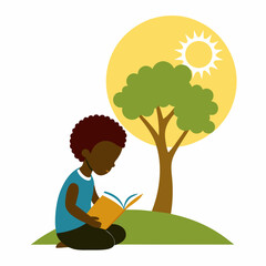 Fototapeta premium International Day of the African Child Vector - Education, Unity, Culture, Celebration