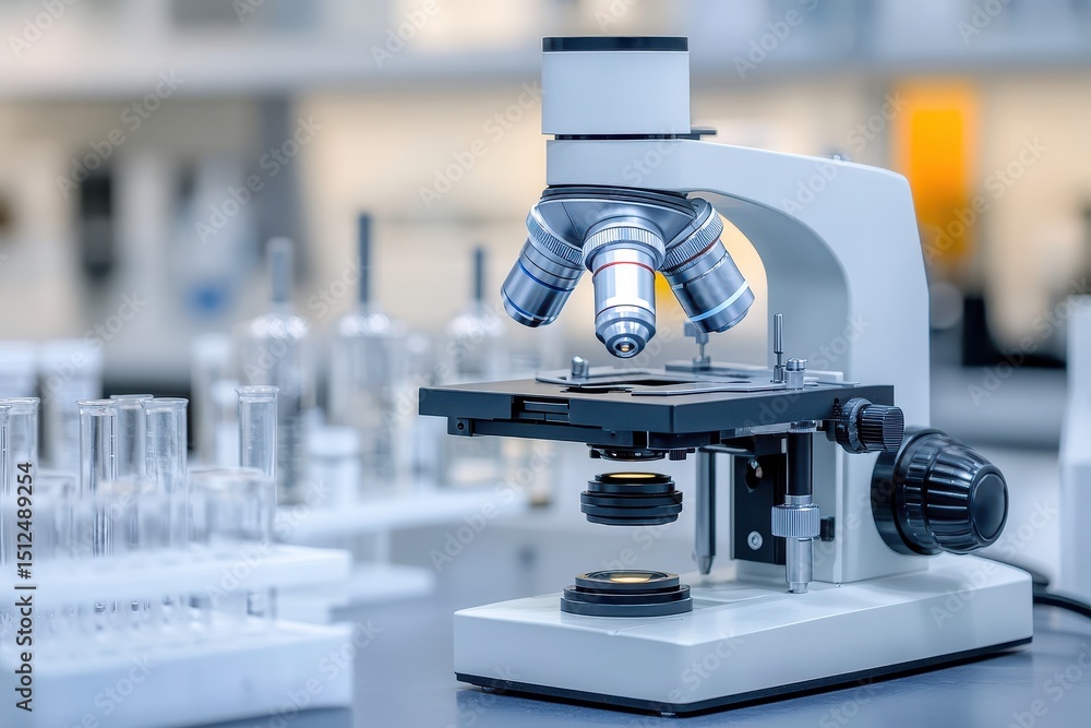 Aufkleber laboratory microscope set for advanced research and analysis in a modern scientific environment with