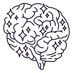 Brain sparkle stroke