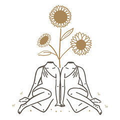 Women flower neurodiversity