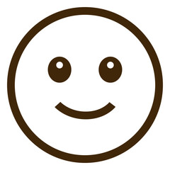 Fototapeta premium Brown smiley face icon