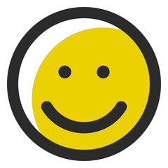 Smile colored stroke emoticon