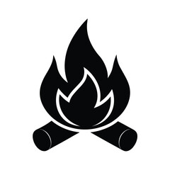 Campfire Blow Tube Icon Vector Illustration