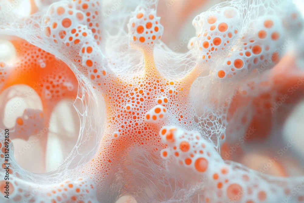 Poster Exploring neural networks through captivating abstract rendered visuals, Flythrough neural network ing 3D render
