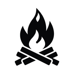 Campfire Grate Icon Vector Illustration