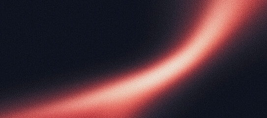 Fototapeta na wymiar Abstract red orange black grainy background design with glowing color gradient shape on dark noise texture backdrop, banner header cover poster design, copy space
