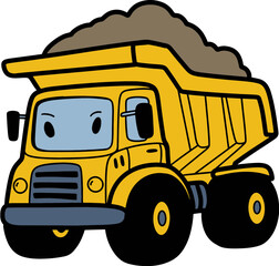 Cartoon cement mixer