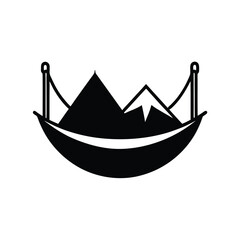 Camping Hammock Icon Vector Illustration