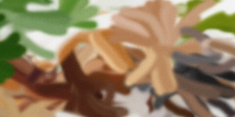 Abstract blurred background with earthy tones and green accents