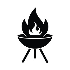 Fire Pit Cover Clamp Icon Vector Illustration