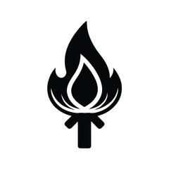 Fire Pit Poker Tool Icon Vector Illustration