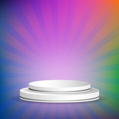 Colorful Abstract Product Display with Mesh Gradient Vector