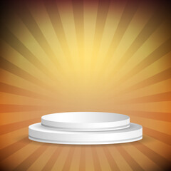 Color Burst Mesh Display with Abstract Stand Vector