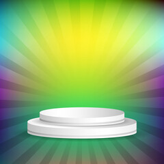 Glossy Mesh Gradient Podium with Glow Effect Vector