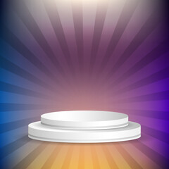 Mesh Gradient Art with Podium Illumination Vector