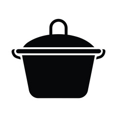 Foldable Cooking Pot Icon Vector Illustration