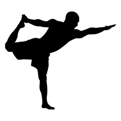 Dance lord yoga pose silhouette