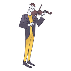 Violin player cartoon