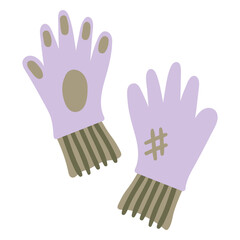 Gardening gloves purple colored