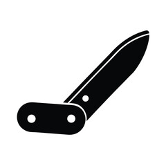 Folding Pocket Knife Icon Vector Illustration