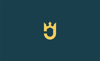Crown Logo with Letter  J. Elegant, King, Royal and Premium concept for Luxury and jewellery Brand.
