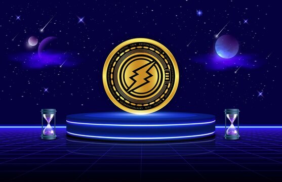 Image of electroneum-etn virtual currency on digital background. 3D drawings.