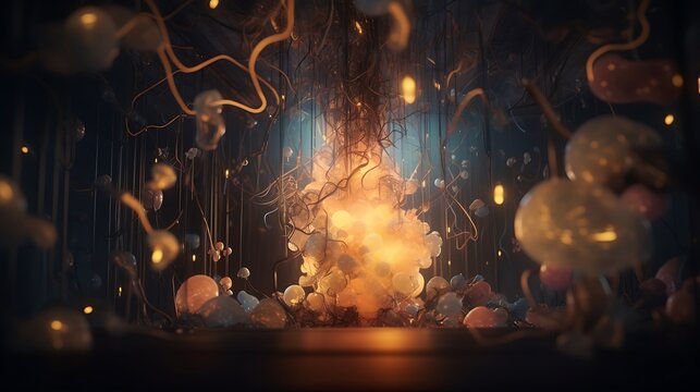 The Grand Finale an Abstract Explosion of Light and Color