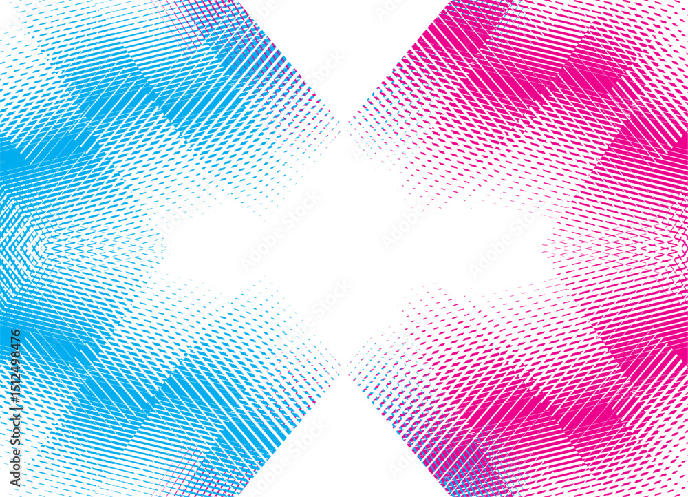 Aufkleber vector background with a pattern of abstract broken lines of blue and purple colors on a white backg