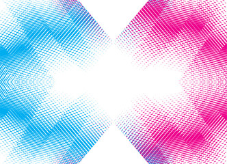 Vector background with a pattern of abstract broken lines of blue and purple colors on a white background. Modern Design Element. Light, neon. For covers, advertising, posters, social networks