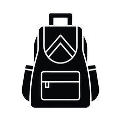 Hiking Backpack Clip Icon Vector Illustration