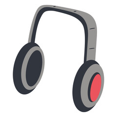 Headphones music illustration