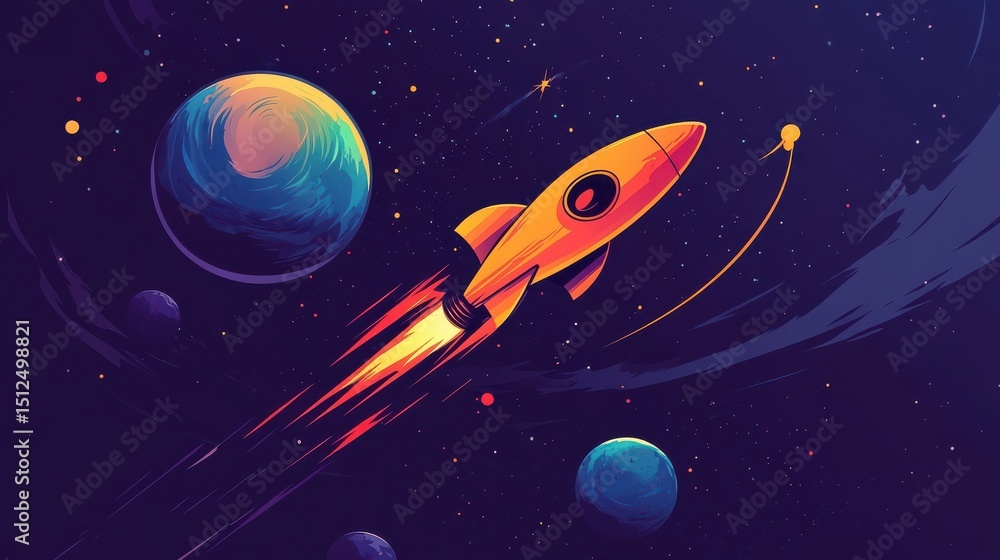 Aufkleber space object. alien planet, ufo spaceship, astronaut rocket and missile cosmic object vector icon. f