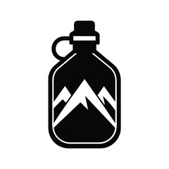 Hiking Fuel Bottle Icon Vector Illustration