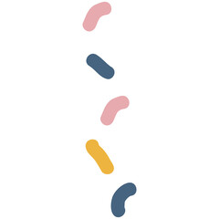 Color full Illustration featuring a cute kid style sketch drawn by hand with crayon, pencil, and chalk.