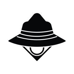 Hiking Hat Clip Icon Vector Illustration
